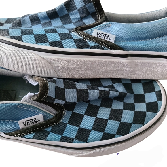 VANS| BLUE CHECKERBOARD| SLIP-ON - Picture 9 of 12